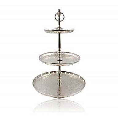 Various Colors Are Available Polished 3 Tier Aluminium Cake Stand