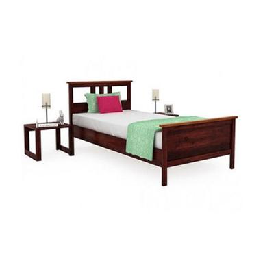 Water Resistance Wooden Single Bed With Side Table