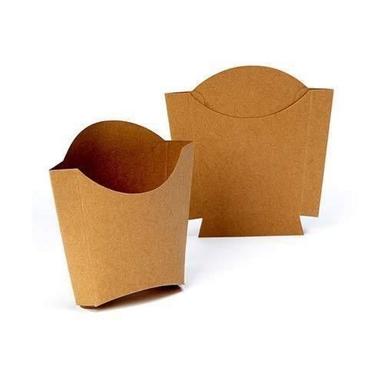Brown Paper French Fries Packaging Box Size: As Per Order Or Availability