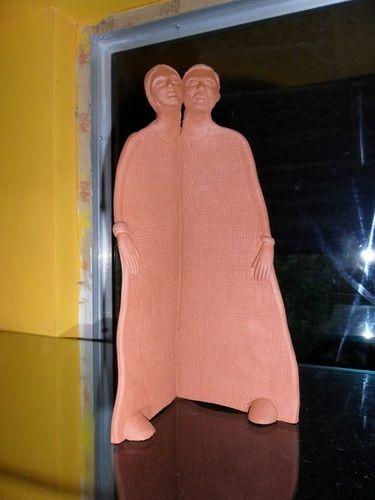 Brown Venuz Conical Couple Terracotta Artifact Delights Your Home Decor