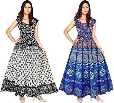 Skirts Women Jaipuri Printed Cotton Rajasthani Traditional Maxi Long Dress