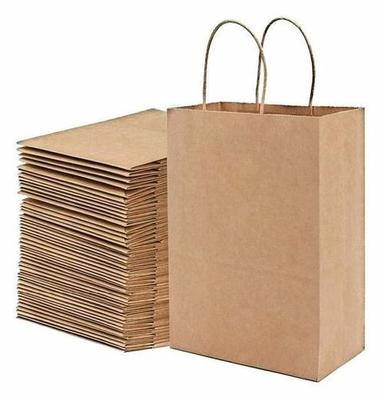 ब्राउन` गीतांजलि पेपर कर्व्स क्राफ्ट पेपर शॉपिंग बैग (ब्राउन, 16 एच एक्स 12 डब्ल्यू एक्स 5 इंच जी) 