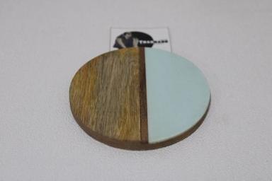 Brown Round Style Wooden Coaster