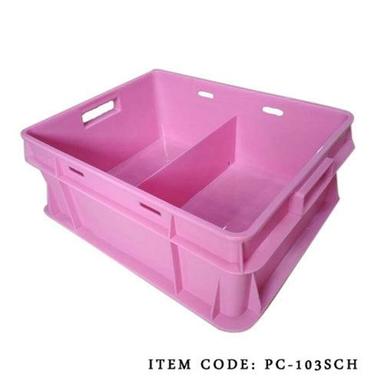 Pp Dairy Milk Pouch Stackable Pink 20L Plastic Crates