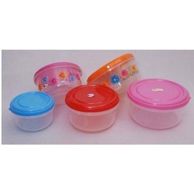 Multi Color Plastic Round Food Container