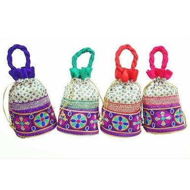 Multicolor Cotton Fancy Potli Bags