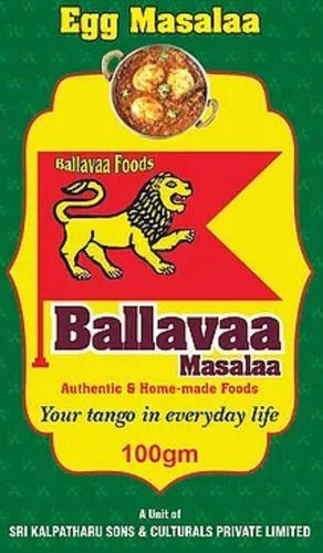 Natural Organic Ballavaa Egg Curry Masala Powder