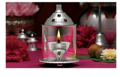 Silver Elegant Look Nickel Akhand Diya