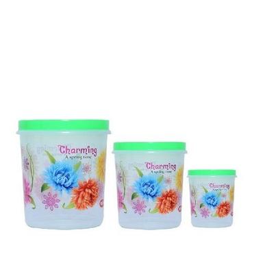 Various Colors Are Available Printed Design Plastic Containers