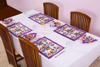 Multicolor Dining Table Purple Mats
