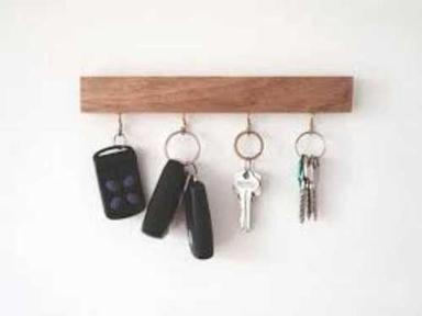 Eco-Friendly Brown Wooden Key Holder