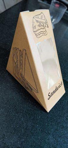  प्रिंटेड विंडो डिस्पोजेबल सैंडविच पेपर बॉक्स का आकार: भिन्न 