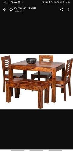 Wood Wooden 4 Seater Dining Table