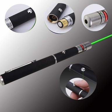 Simple Green Laser Light Pen With Adjustable And Designer Cap (Assorted Color)