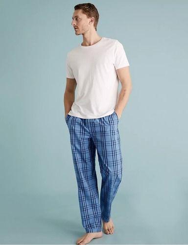 Blue Men'S Woven Pyjama Pant