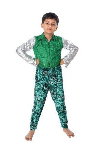 Green Color Western Dance Fancy Dress For Boys Age Group: Adults