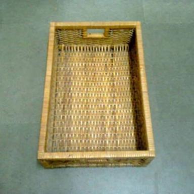 Wooden Plain Laundry Cane Basket