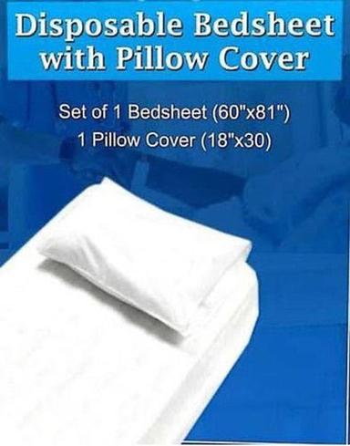 White Disposable Non Woven Bed Sheet With Pillow Cover