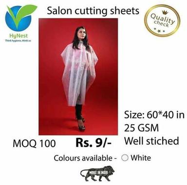 White Disposable Salon Cutting Sheet 