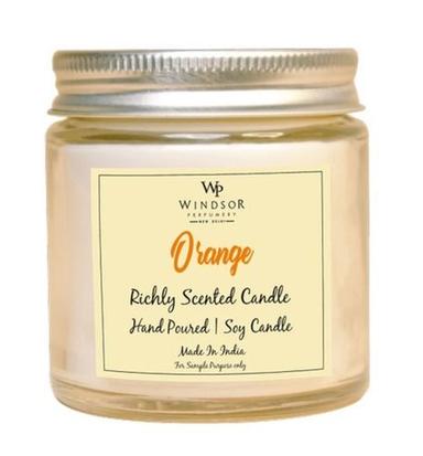 Orange Flavor Scented Soy Wax Candle Burning Time: 40-45 Minutes
