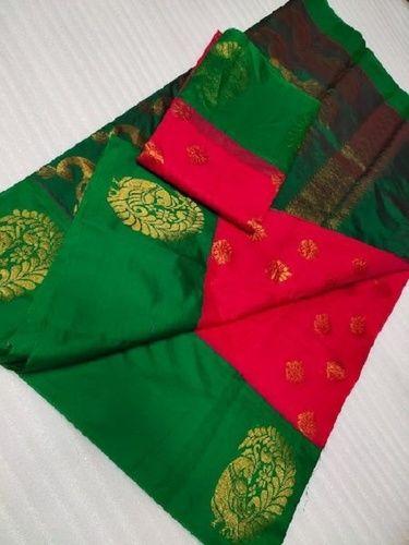 Multi-Color Kuppadam Silk Cotton Saree