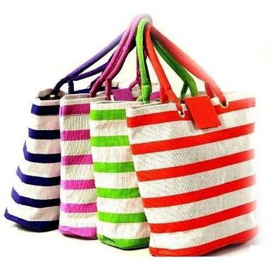 Hand Washable Striped Cotton Bag Capacity: 10-15 Kg Kg/Hr