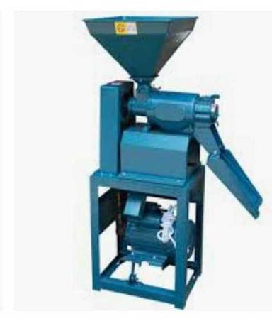Blue Semi Automatic Rice Mill Machinery 