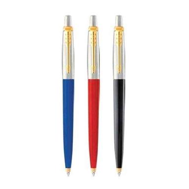 Blue Parker Jotter Standard Refillable Ball Pen With Gold Plated Trim