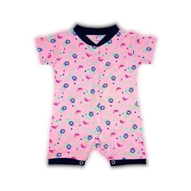 Half Sleeve Pink Printed Pure Cotton Baby Unisex Rompers Age Group: 4 To 24 Months