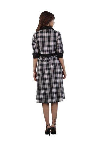Party Wear Ladies Checked One Piece Dress Age Group: Adults