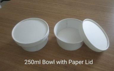 White Disposable Round Paper Container