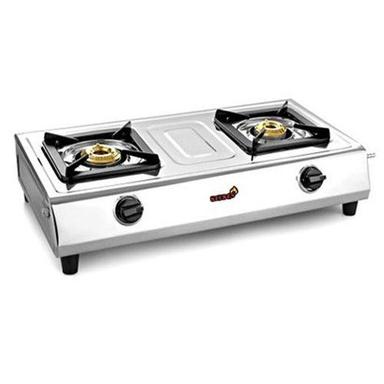 Manual Stainless Steel Two Burner Gas Stove