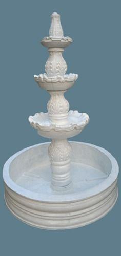 Custom Modern Design Round Shape Outdoor Frp Fountain With 7Ft Height
