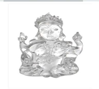साफ करने में आसान डिजाइनर पारदर्शी धार्मिक ग्लास भगवान की मूर्ति