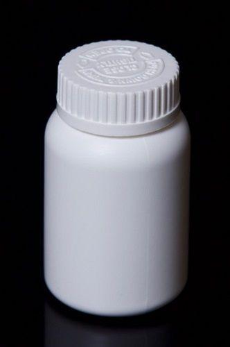 व्हाइट 150 सीसी इंडियन एचडीपीई राउंड बेस प्लास्टिक फार्मास्युटिकल बोतल 