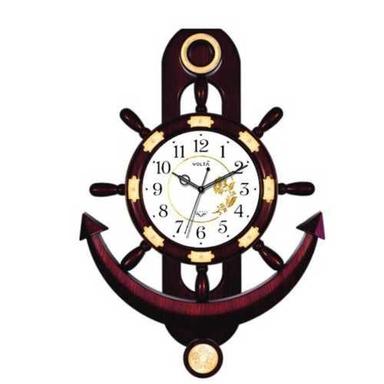 Brown Volta Plastic Stylish Pendulum Clock