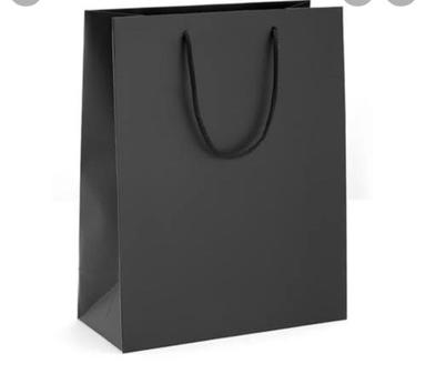  शॉपिंग के लिए क्राफ्ट ब्लैक पेपर कैरी बैग 
