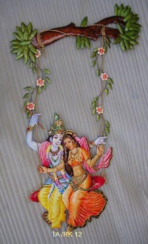 Various Colors Are Available Hd Radha Krishna Swing Metal Handicrafts