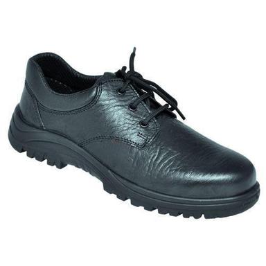 Black Lace Closure Mens Leather Safety Shoes