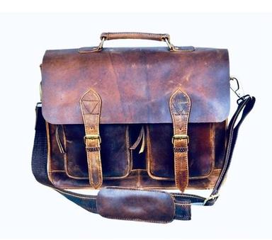 Brown Dual Pocket Leather Bags