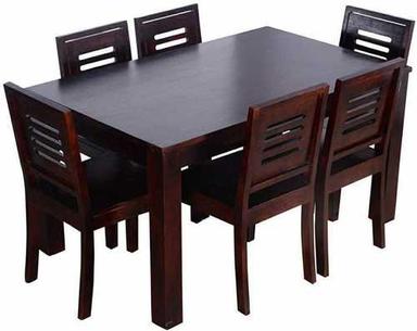 Wood Polished Wooden 6 Chair Dining Table