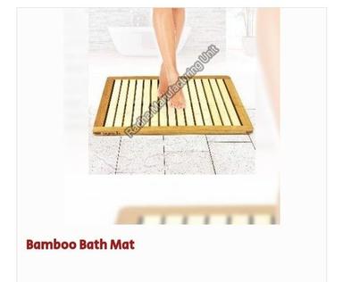 Anit Slip Round Shape Brown Bamboo Bath Mat
