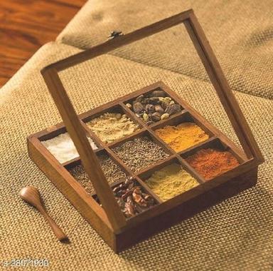 Wooden Spice Box with Beautiful Design