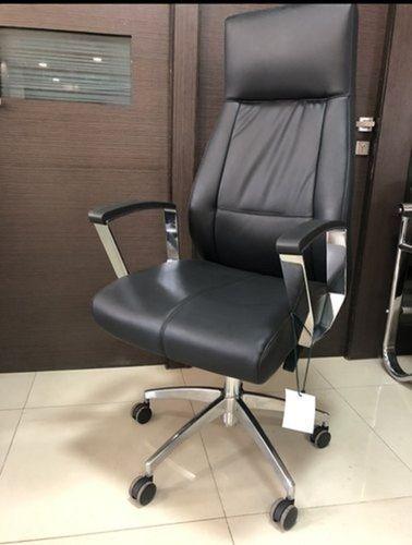 Black Office Executive Aluminium Base High Back Revolving Chair