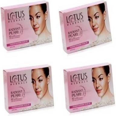 Safe To Use Lotus Herbals Radiant Pearl Cellular Lightening Facial Kit ( Pack Of 4 )A A (4 X 37 G)