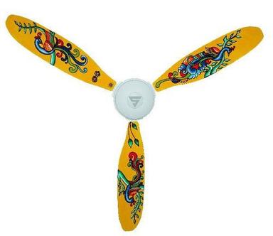 Super X1 Unyc Mural Ceiling Fan, Yellow Color With Hand Painted, Size : 1200Mm Blade Material: Metal