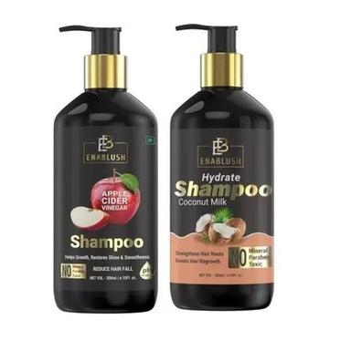 Black Enablush Apple Cider Vinegar Shampoo And Hydrate Coconut Milk Shampoo Combo Pack (300Ml + 300Ml)