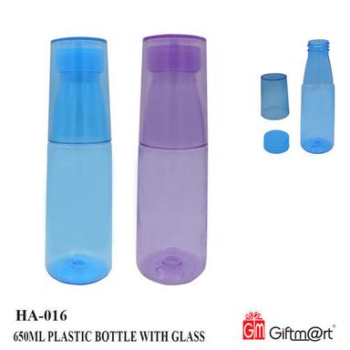 Assorted Plastic Bottle With Glass - 650Ml