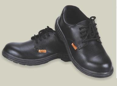 Black Low Ankle Industrial Leather Safety Shoes