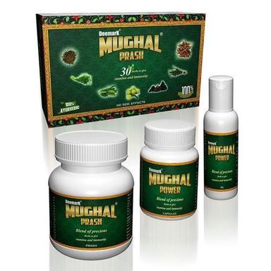 Deemark Mughal Prash, Oil and Tablet (250Gm. Prash, 50ml. Oil, 30 Tablets) | 100% Ayurvedic | 30 Herbs To Give Stamina and Immunity